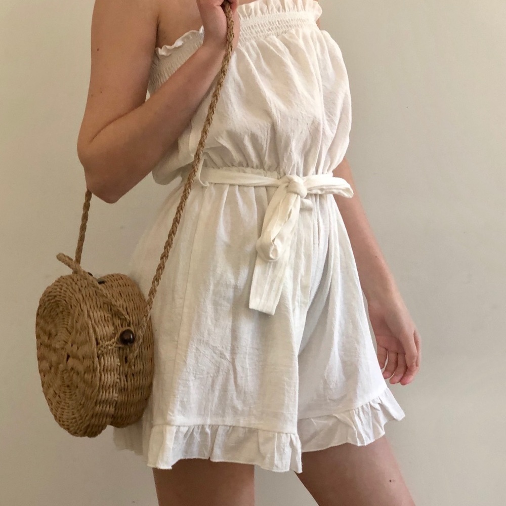 STRAW ROUND CROSSBODY BAG  WITH TOP HANDLE - Picture 3 of 14